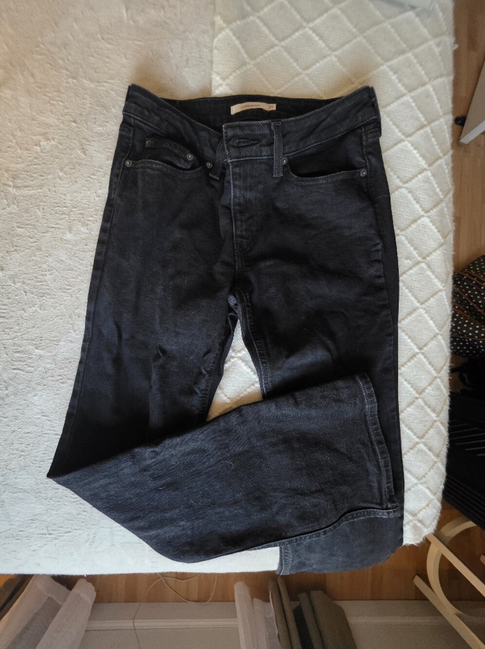 Levi's Womens Black Jeans - Super Low Bootcut Size 27